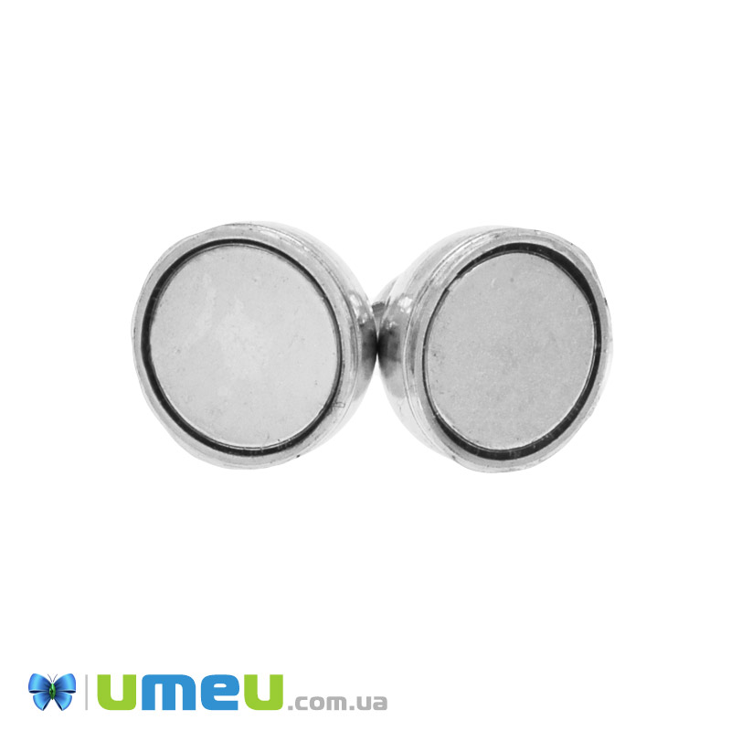 Замок магнітний, 11х7 мм, Темне срібло (ZAM-032294)