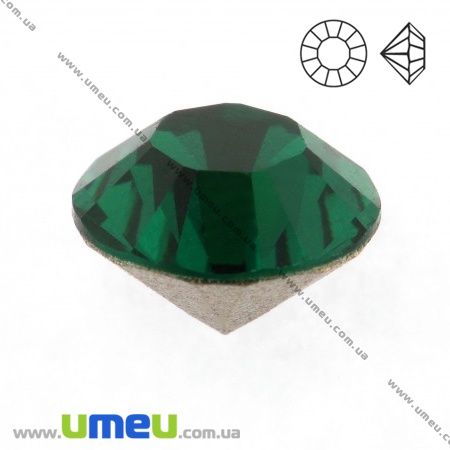Стрази скляні конусні SS16 (3,8 мм), Смарагдові (STR-018842)