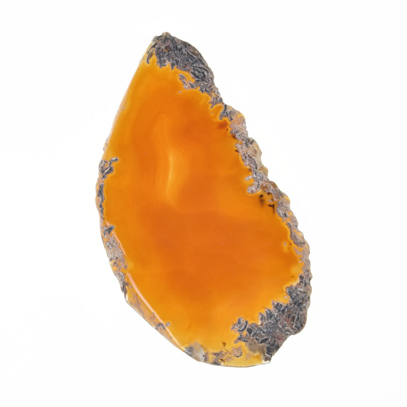 Зріз Агата, Червоно-коричневий, 81х42 мм (POD-032497)