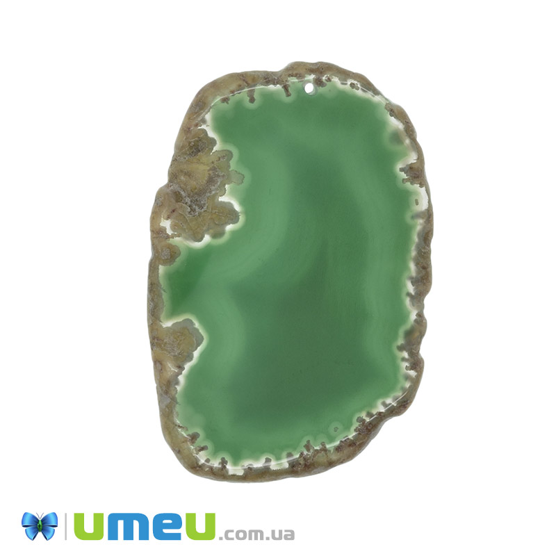 Зріз Агата, Смарагдовий, 76х51 мм (POD-011979)