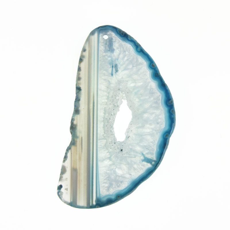 Срез Агата, Голубой, 71х40 мм (POD-032455)