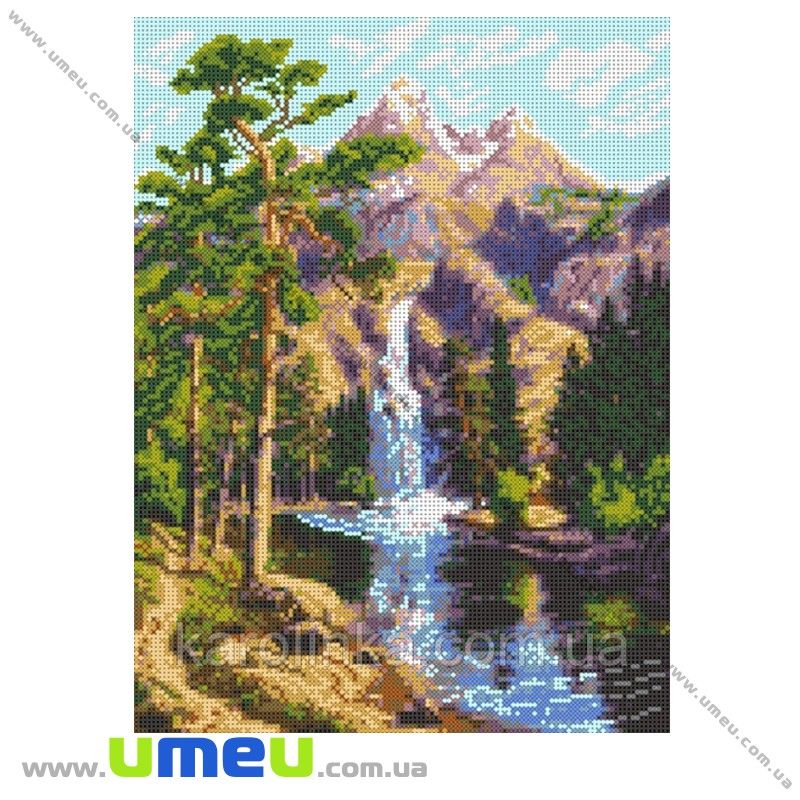 Схема для виш. бісером Каролінка, Гірський водоспад, 35х26 см (SXM-027910)