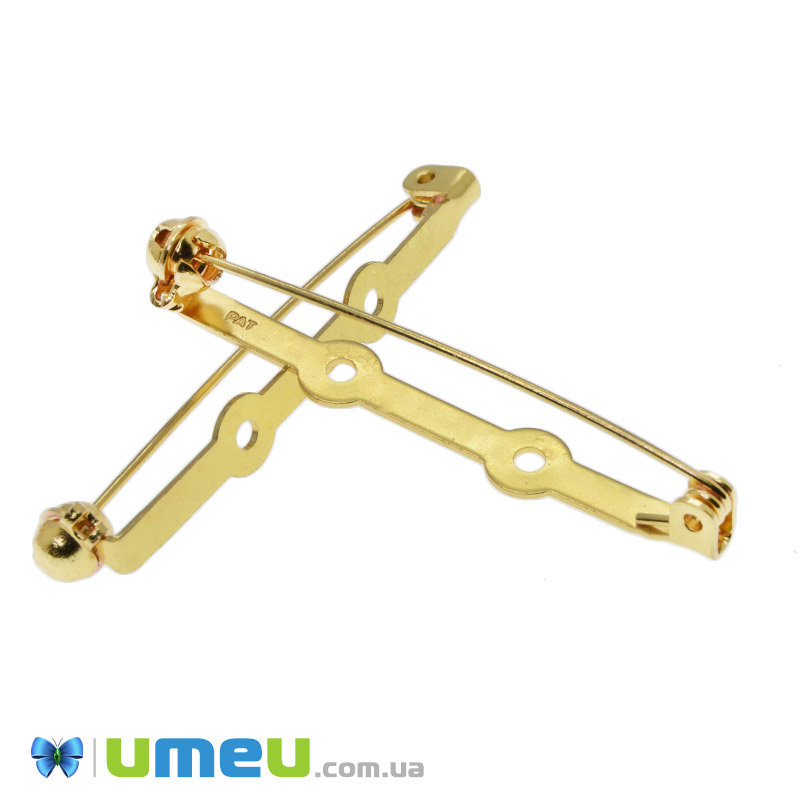 Основа для брошки Японія, 46 мм, Безпечна застібка, Золото (OSN-044320)