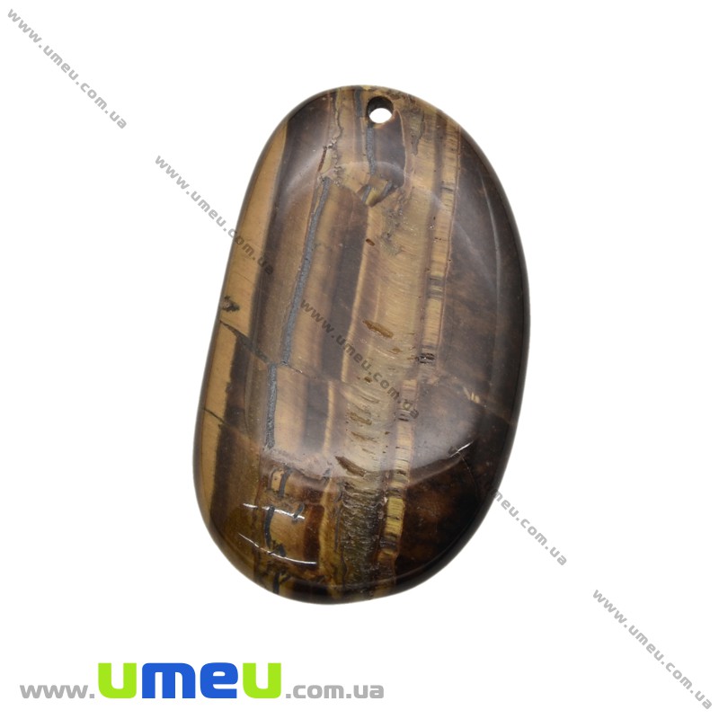Підвіска з натурального каменю, Тигрове око, 41х24 мм (POD-020164)