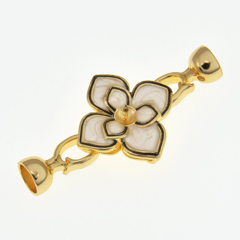 Застёжка, 43х21 мм, Латунь с покрытием 18 kt (ZAM-060886)