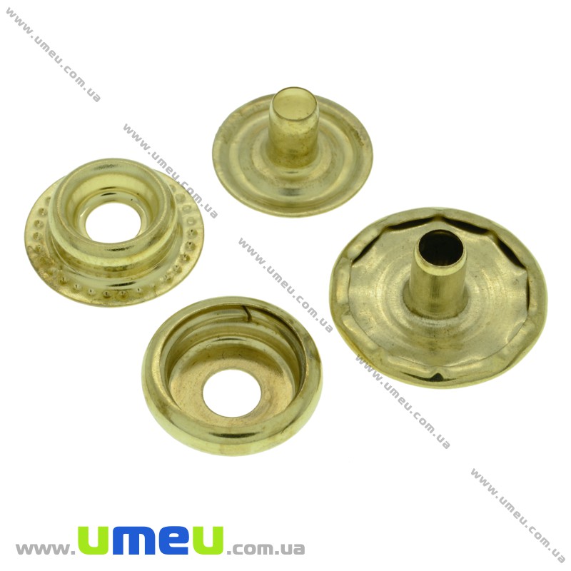 Кнопка каппа (пробивна) металева, Золото, 17 мм (SEW-023995)