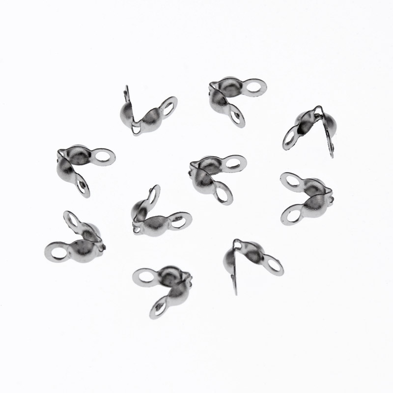 Каллоти з нержавіючої сталі, 6х4 мм, Темне срібло (STL-056191)