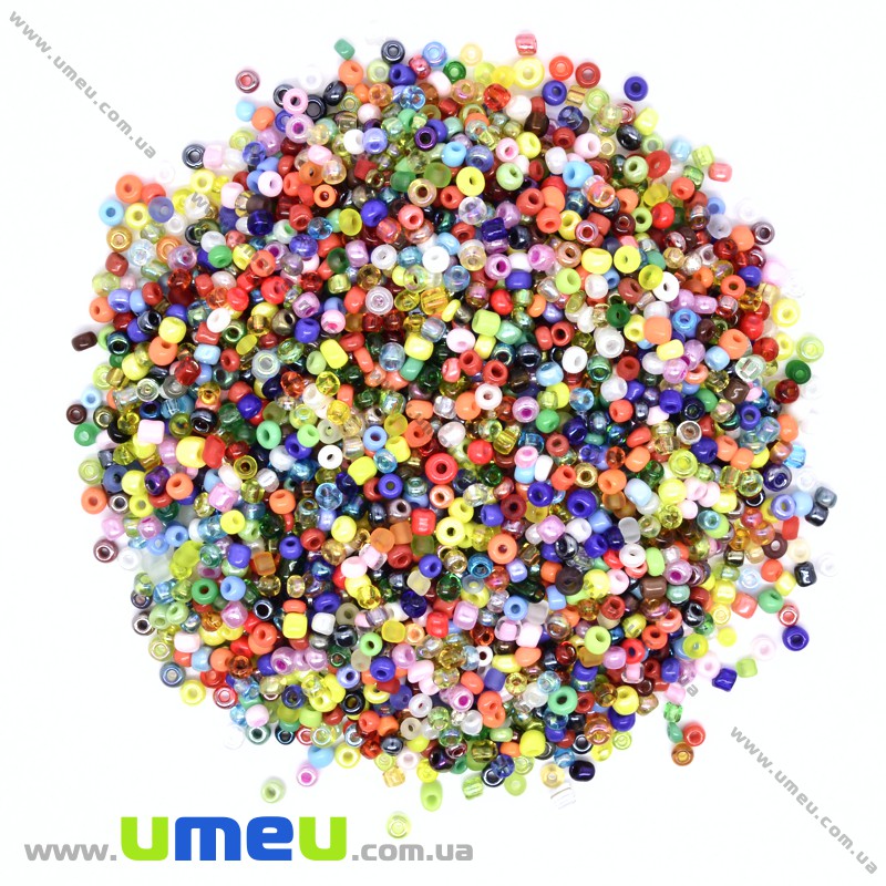 Бісер китайський дрібний, 12/0, Мікс, 2 мм (BIS-033105)