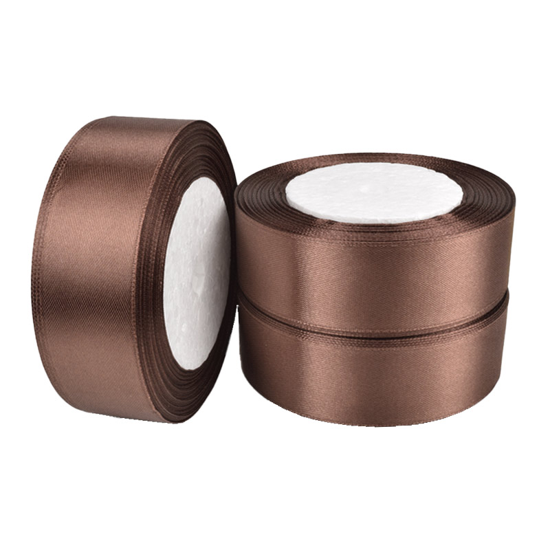 Атласна стрічка, 30 мм, Коричнева (LEN-061091)