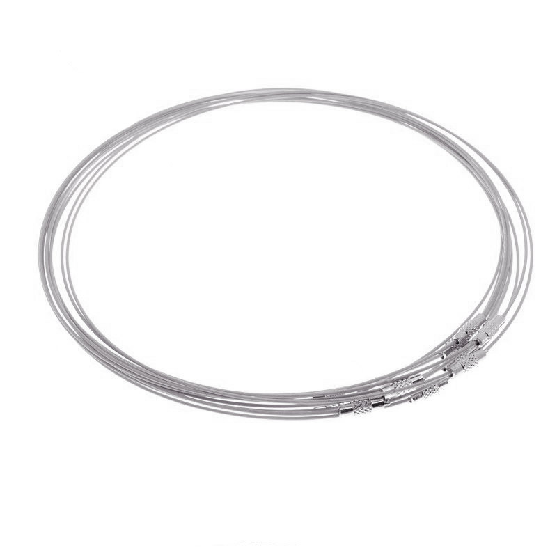 Основа для кольє Чокер, Срібляста, 44 см (OSN-000467)