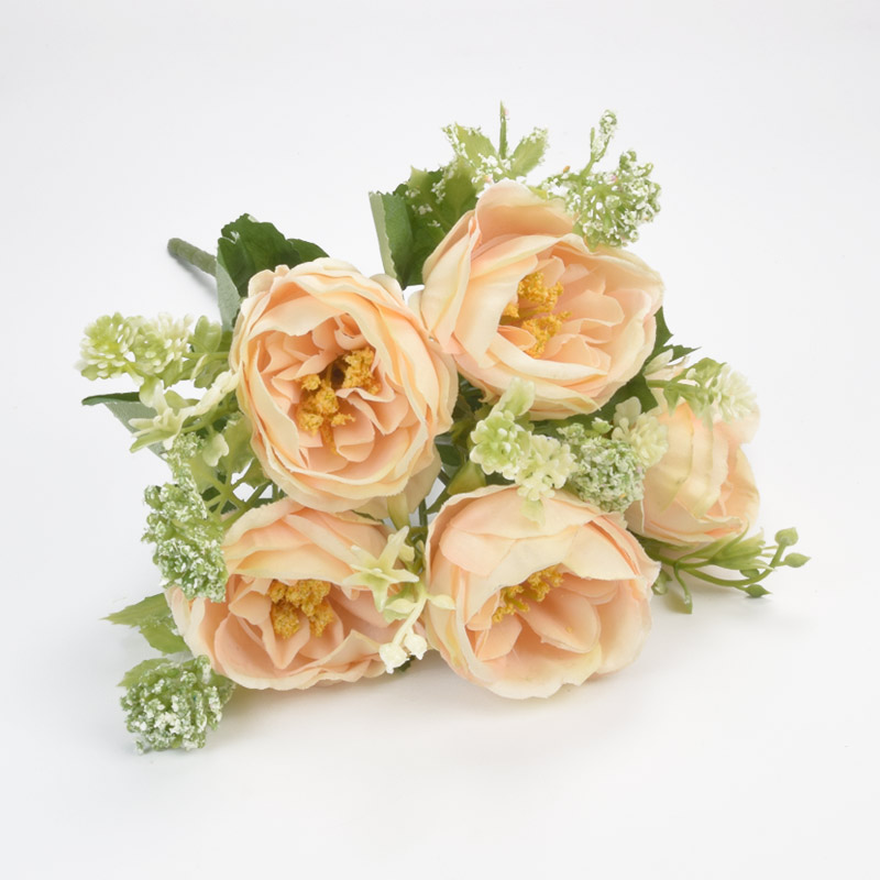 Букет півоній з добавками, 30 см, Персиковий (DIF-059290)