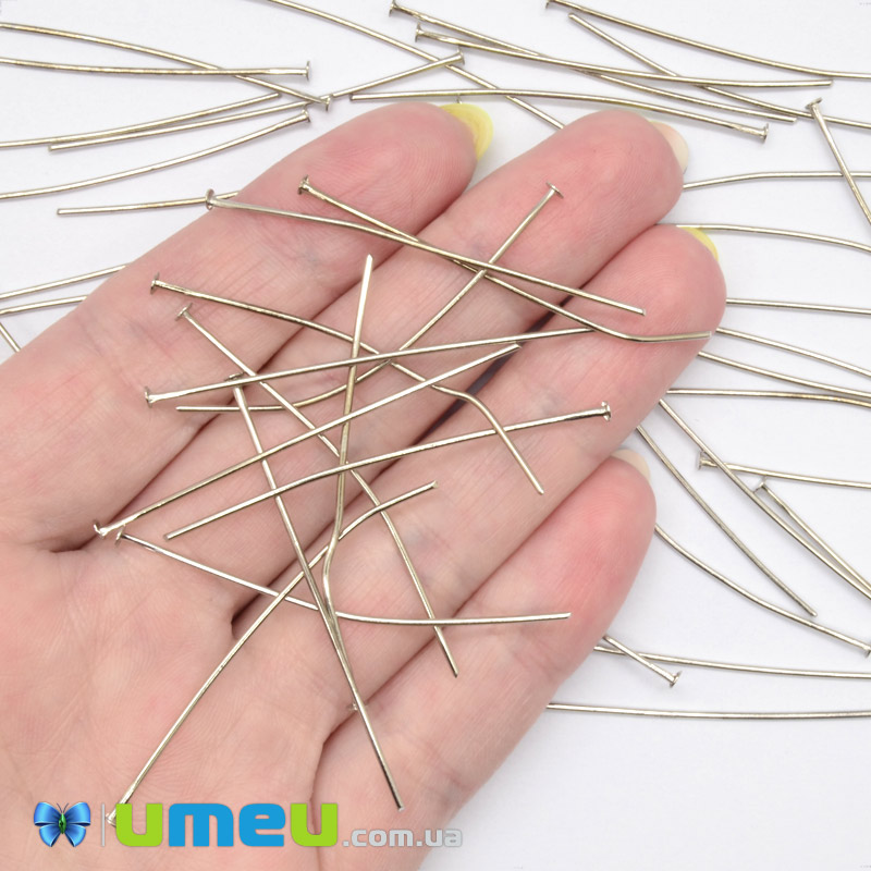 Гвоздики, Темне срібло, 4,5 см, 0,7 мм (PIN-018177)