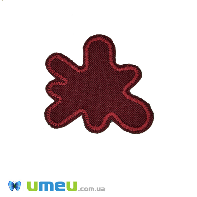 Термоаплікація Клякса, 4,5х4 см, Бордова (APL-042384)