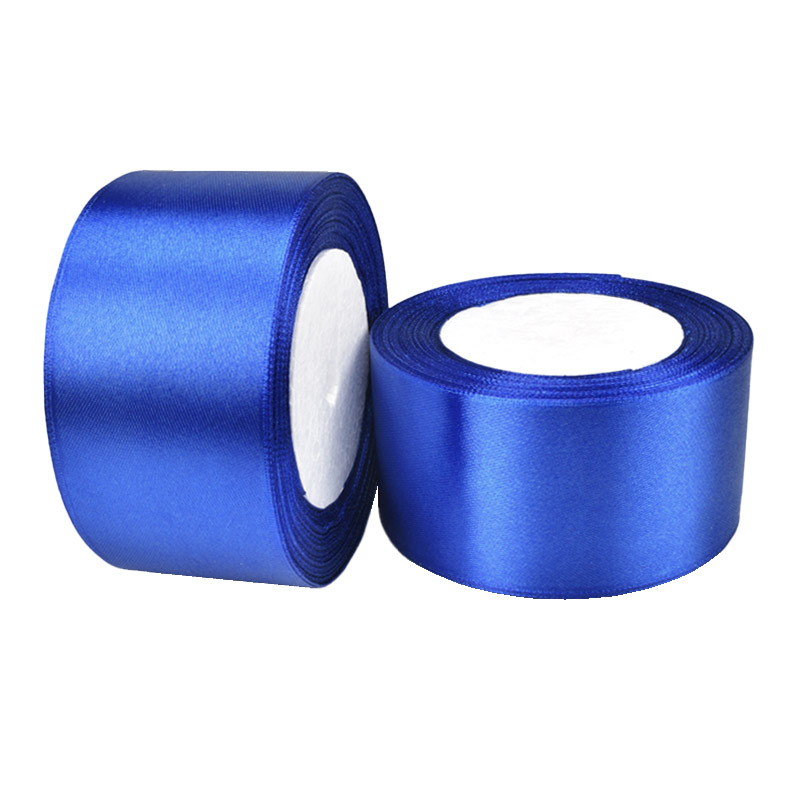 Атласна стрічка, 50 мм, Синя (LEN-061059)