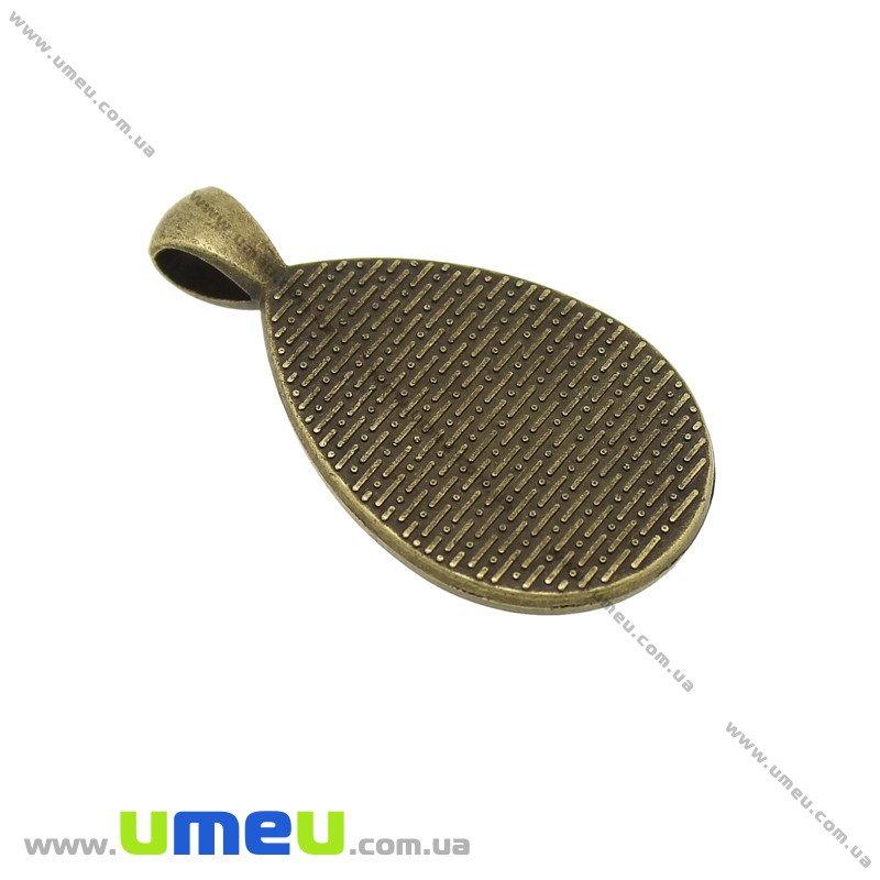 Основа крапля, 41х23 мм, 30х20 мм, Антична бронза (OSN-020066)