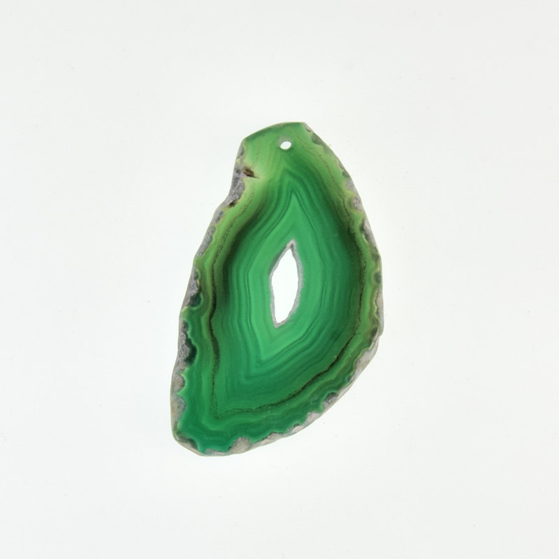 Зріз Агату, Зелений, 59х33 мм (POD-022116)