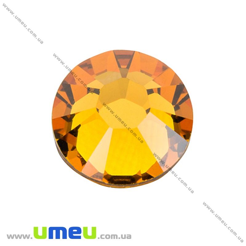 Стрази скляні неклейові SS8 (2,4 мм), Бурштинові (STR-019160)