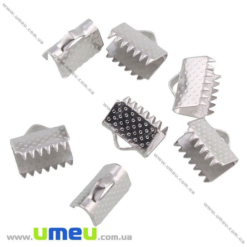 Зажим для лент из нержавеющей стали, 11х9 мм, Темное серебро (STL-028369)