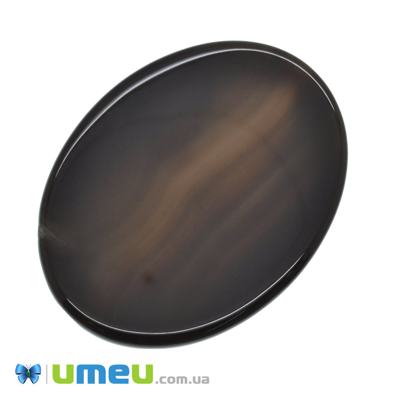 Кабошон нат. камінь Агат коричневий, Овал, 40х30 мм (KAB-050616)