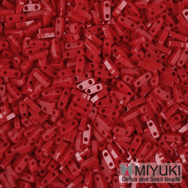 Бісер японський Miyuki QUARTER TILA №408, 5х1,2 мм, Червоний (BIS-053270)