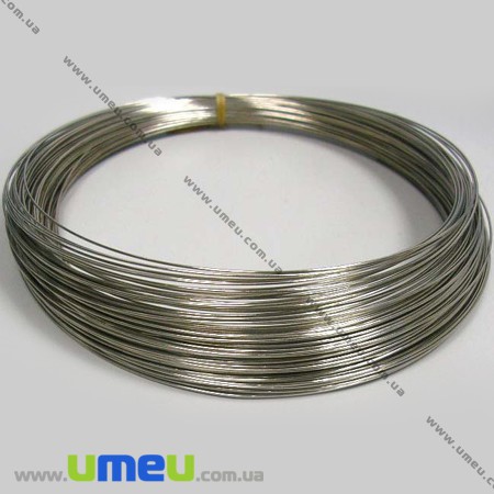 Дріт з пам'яттю, 0,8 мм, Сталь, Темне срібло, 11,5 см (для кольє) (OSN-053478)