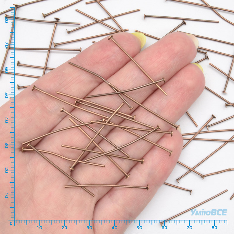 Гвоздики, Мідь, 3,0 см, 0,7 мм (PIN-001823)