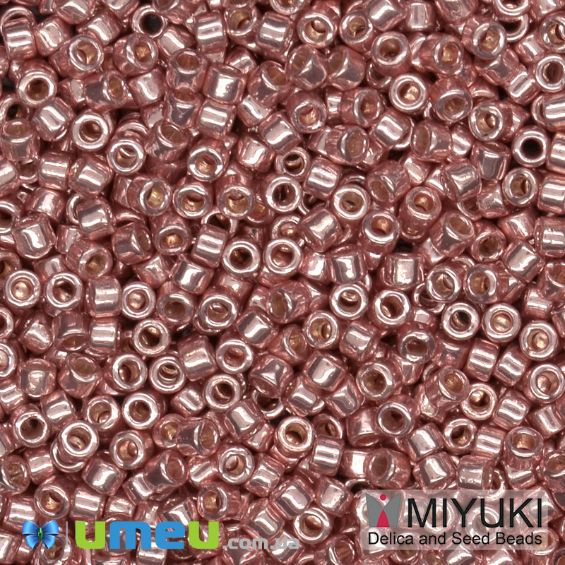 Бісер японський Miyuki Delica 11/0 DB2503, Duracoat Galvanized, Рожевий (BIS-045495)
