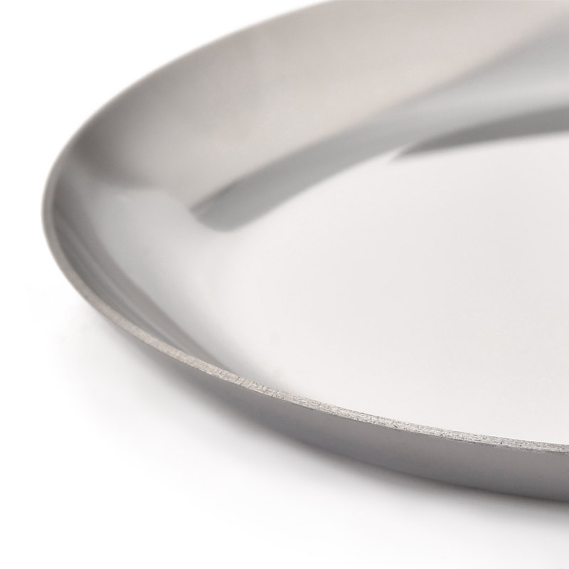 Декоративная тарелка из нерж. ст., 100х10 мм, Круглая, Темное серебро (UPK-051975)