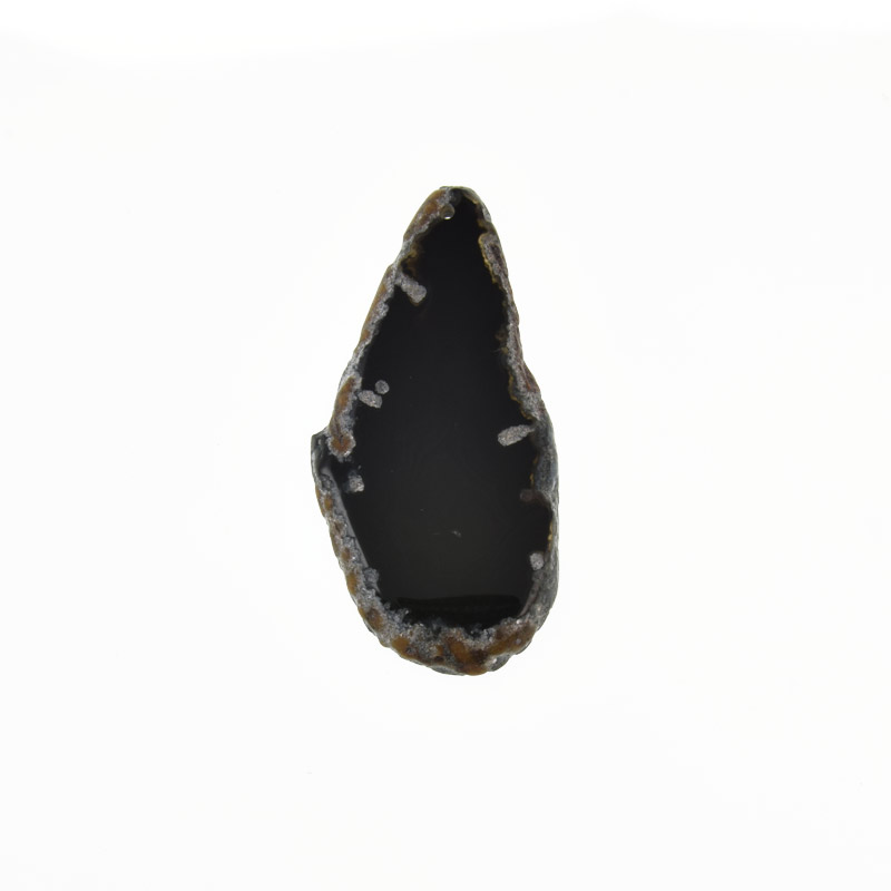 Зріз Агата, Чорний, 64х32 мм (POD-032529)