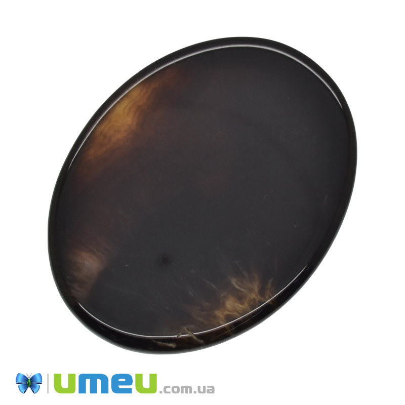 Кабошон нат. камень Агат коричневый, Овал, 39,8х29,7 мм (KAB-050620)