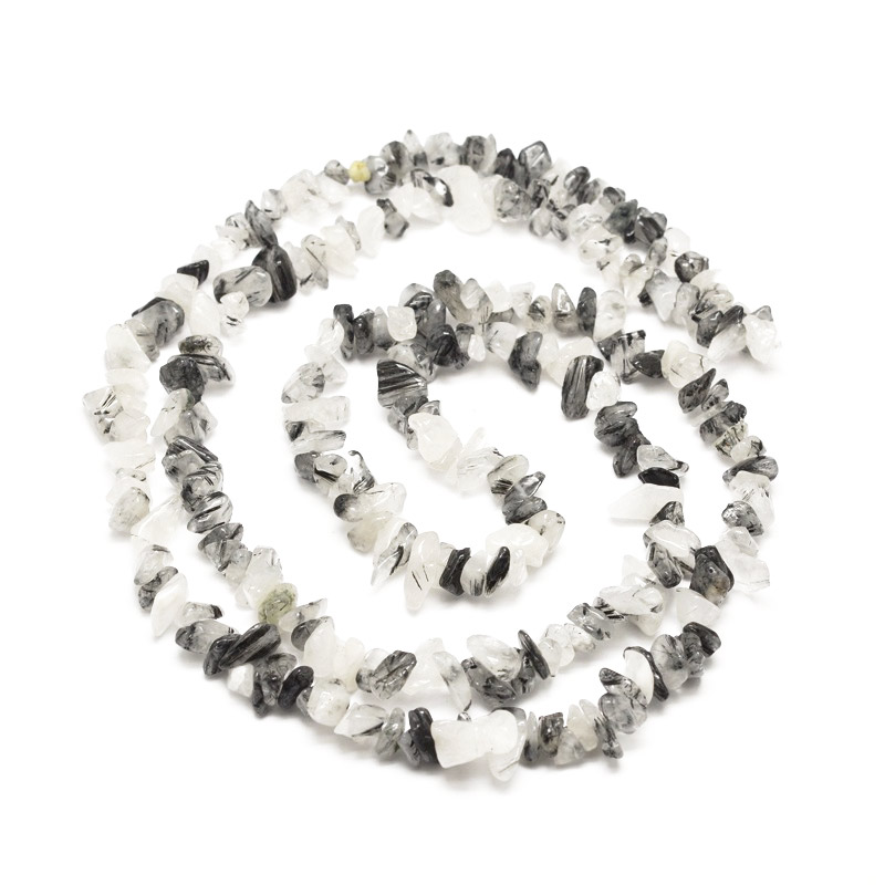 Намистини (скол) Кварц сірий, Натур. камінь, 5-10 мм (79-80 см) (BUS-057712)