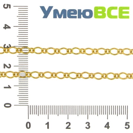 Ланцюг, Золото, 6х3,5 мм (ZEP-007773)