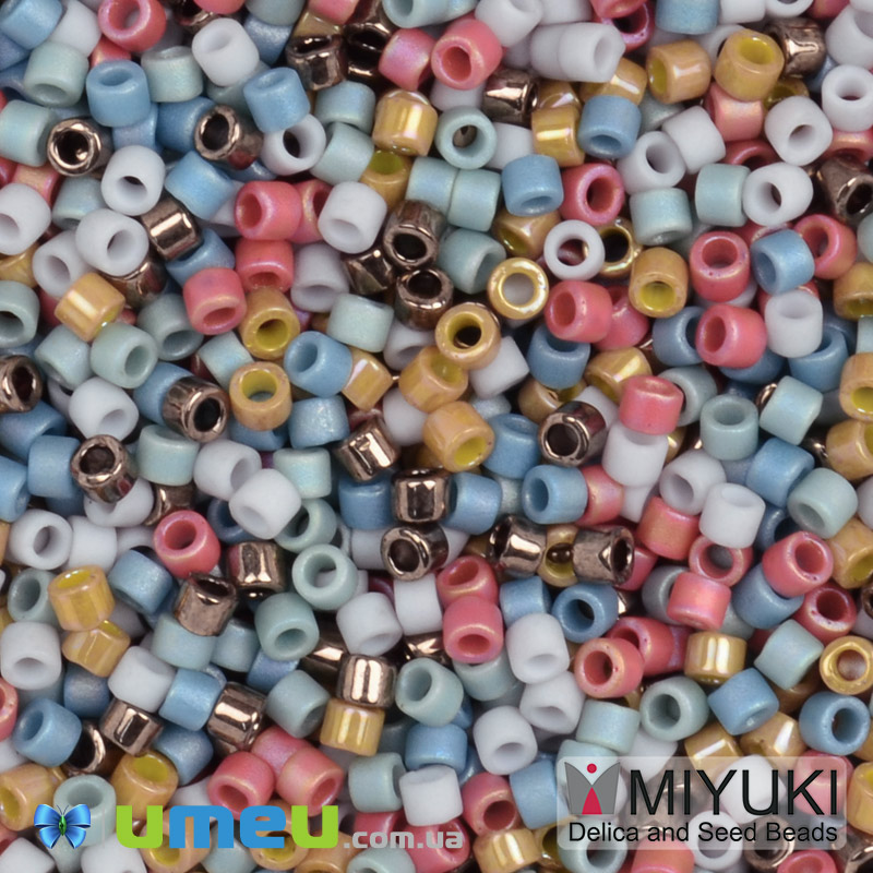 Бісер японський Miyuki Delica 11/0 DBmix50, Різнокольоровий (BIS-049695)