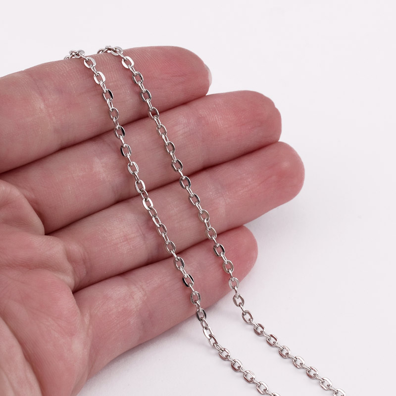 Ланцюг, Темне срібло, 3х2,2 мм (ZEP-003009)