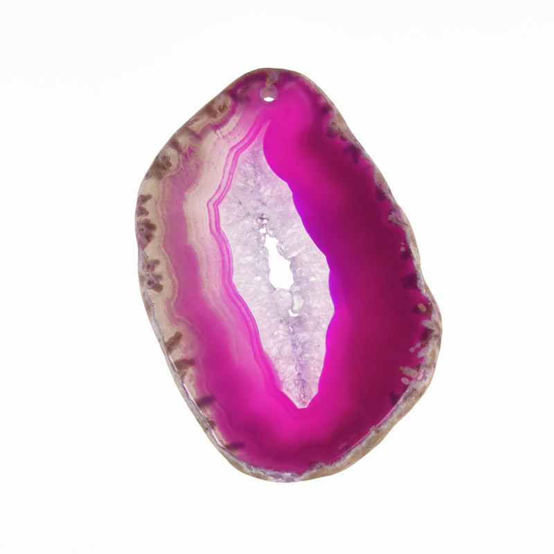 Зріз Агату, Малиновий, 66х42 мм (POD-032535)