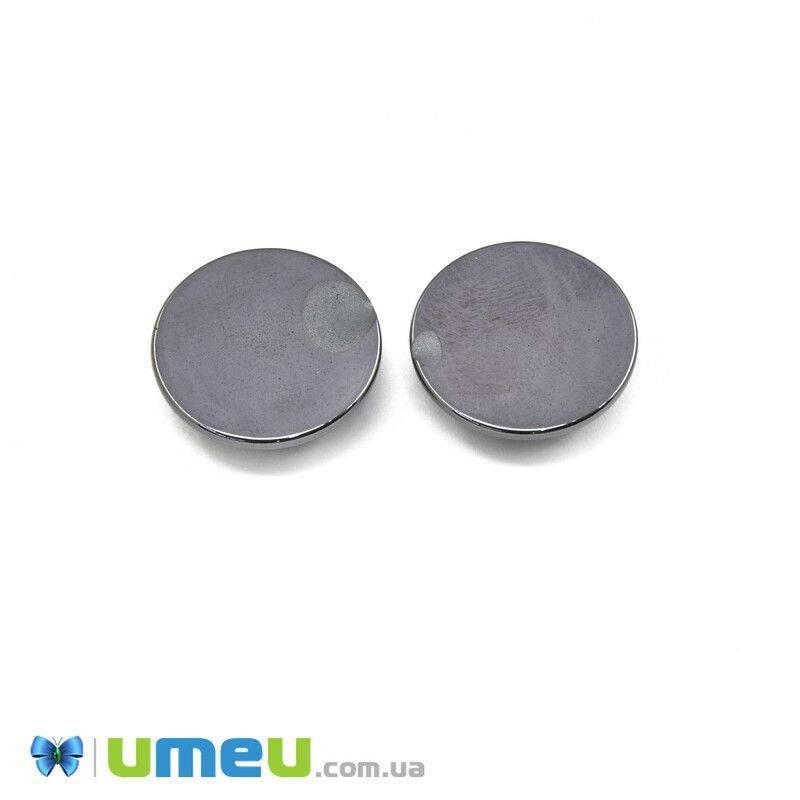 Кабошон нат. камень Гематит (2 сорт), Круглый, 16 мм (KAB-042018)