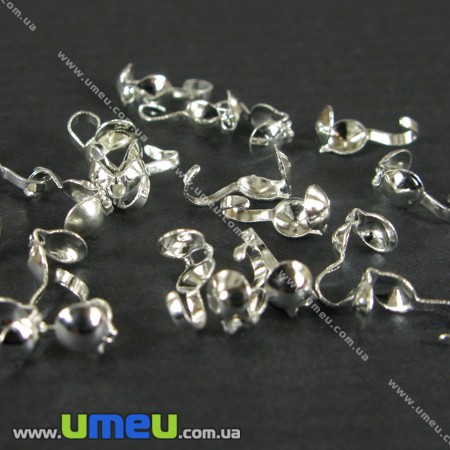 Каллоти з колечком, 9,0 мм, Світле срібло (ZAG-000348)