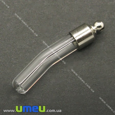 Стеклянная баночка с винтом, Прозрачная, 31х7 мм (DIF-006711)