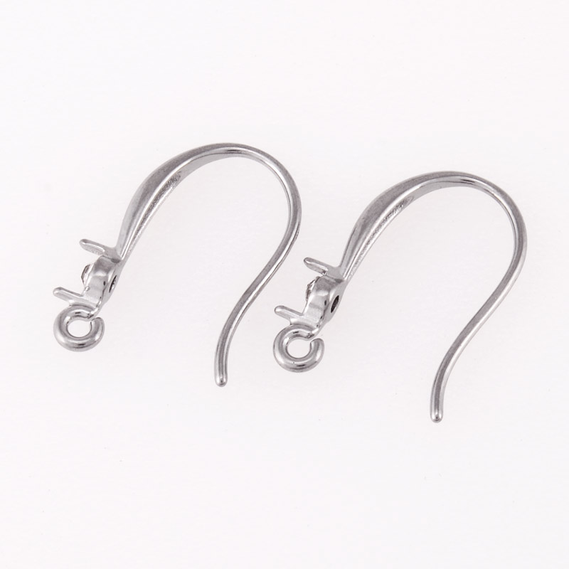 Швензы из нерж. стали со стразами, 17х11 мм, Темное серебро (STL-055914)