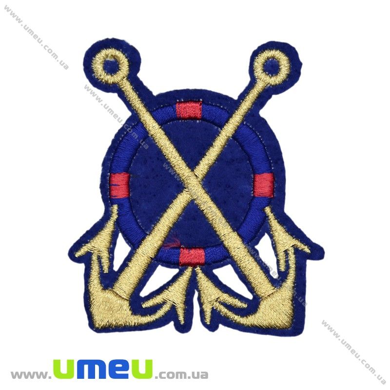 Термоаплікація Якір синій, 7х6 см (APL-021022)