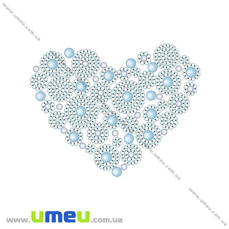 Водорозчинний флізелін VDV Ф-42, 9х7 см, Серце (SXM-029120)