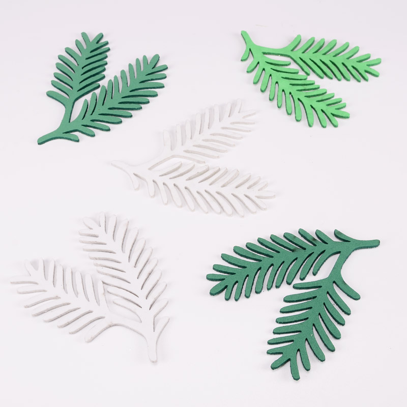 Декоративні вироби з фоамірану Хвойні гілочки, 8х7 см, Мікс (FOM-056576)