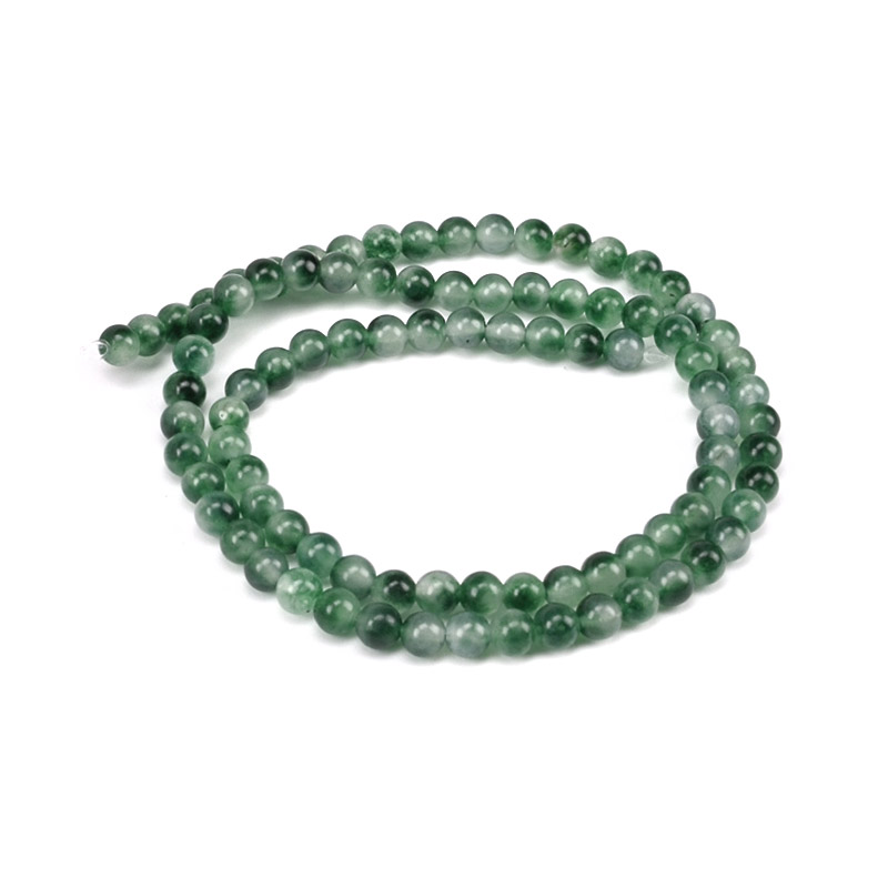 Бусины Мрамор зеленый, Натур. камень, 4,5 мм, Круглые (BUS-051776)