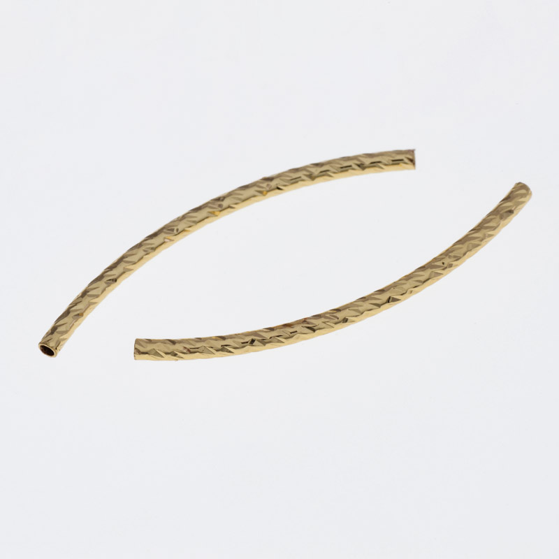 Бусины мет. Трубочки, 30х1,5 мм, Латунь с покрытием 14 kt (BUS-058336)