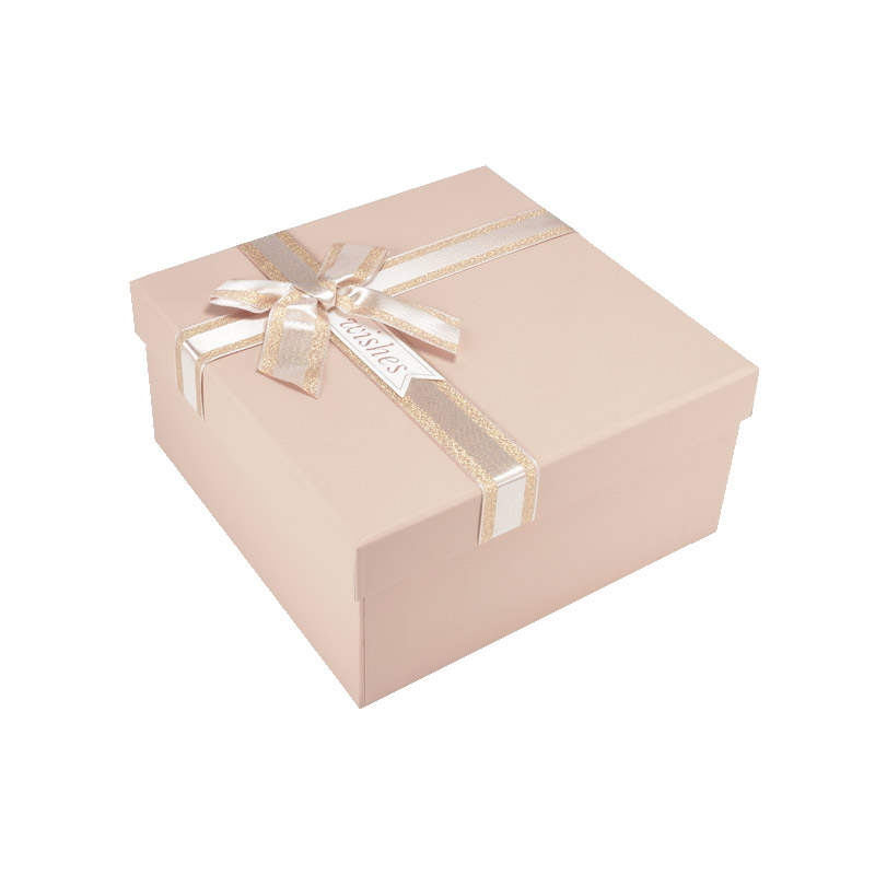 Подарункова коробка Квадратна, 19х19х9,5 см, Бежева (UPK-060620)