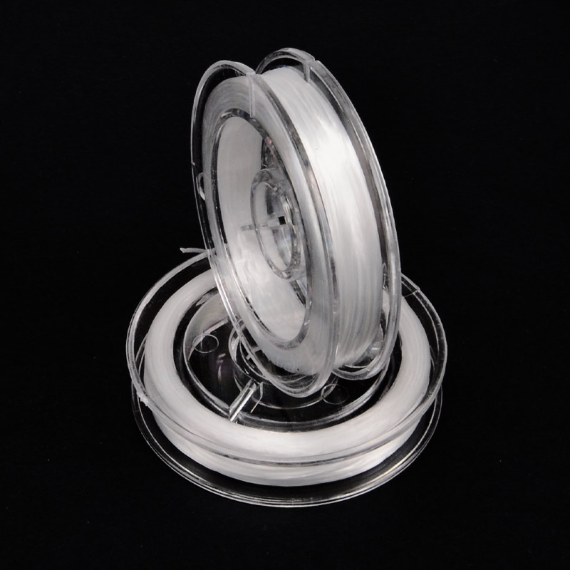 Волосінь еластична волокниста, 0,8 мм, Біла (LES-053930)