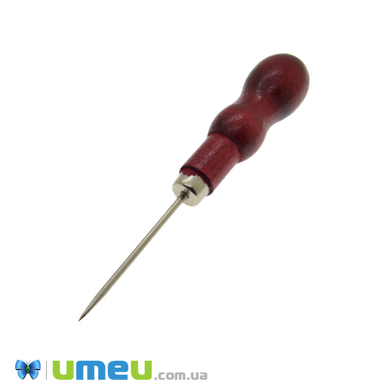 Шило з дерев'яною ручкою, 13 см, діаметр 2,5 мм (INS-041155)