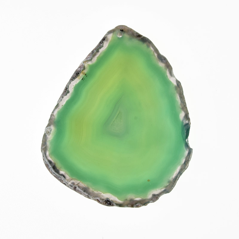 Зріз Агату, Зелений, 71х55 мм (POD-009278)