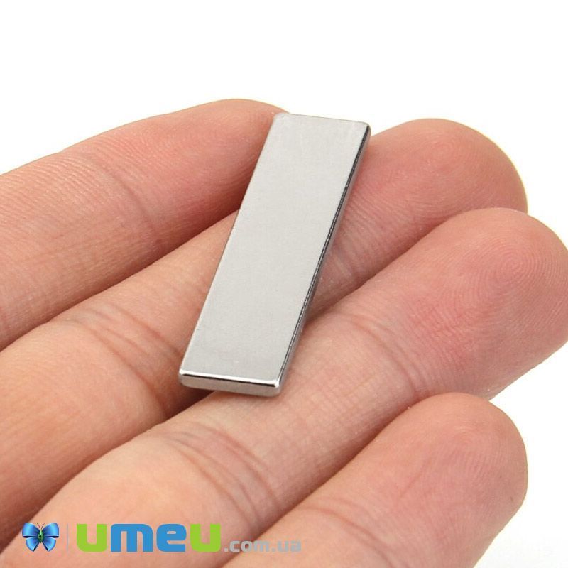 Магніт неодимовий для брошок Прямокутний, 40х10х1,7 мм (OSN-040176)