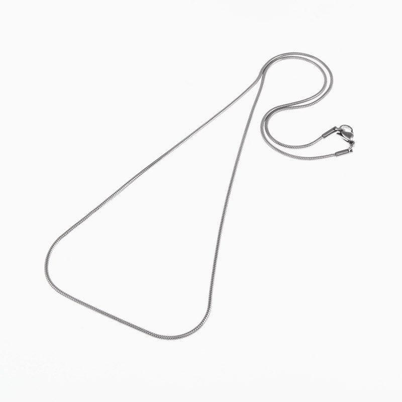 Основа на шию з нерж. ст., 1,5 мм, Темне срібло, 55 см (STL-055563)